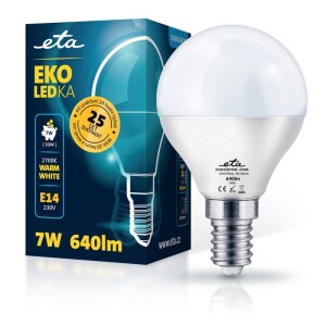 Product detail of ETA EKO LEDka mini globe 7W, E14, teplá bílá (P45W7WW)