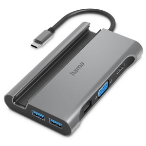 Product detail of Hama USB-C hub Connect2Mobile, multiport, LAN, 7 portů (200102)