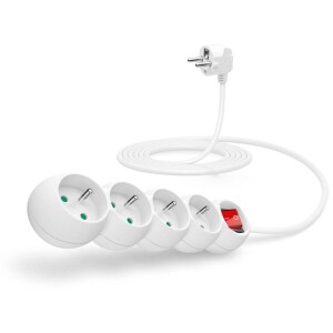 Product detail of Connect IT 4x zásuvka, s vypínačem, 3m (CI-1287) bílý