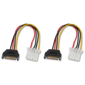 Product detail of akasa SATA redukce napájení na 4pin Molex, 15cm, 2ks (AK-CBPW03-KT02)