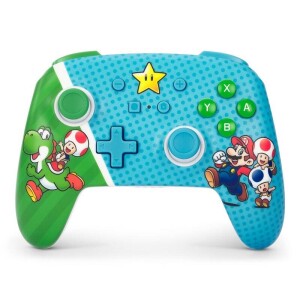 Product detail of PowerA Enhanced Wireless Controller - Nintendo Switch - Super Mario Super Star Friends (NSGP0260-01) modrý/zelený