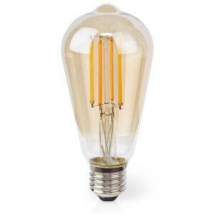 Product detail of Nedis SmartLife ST64, Wi-Fi, E27, 806 lm, 7 W, Teplá Bílá (WIFILRF10ST64)