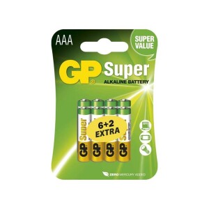 Product detail of GP Super AAA, LR03, blistr 6+2ks (B13118)