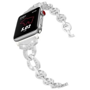 Product detail of WG crystal, kovový, na Apple Watch 38/40/41 mm (10633) stříbrný