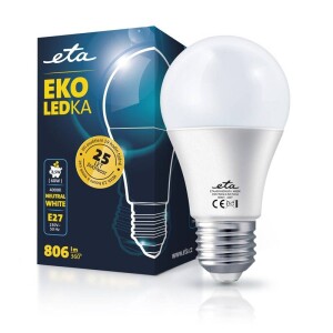 Product detail of ETA EKO LEDka klasik 8,5W, E27, neutrální bílá (ETAA60W85NW01)