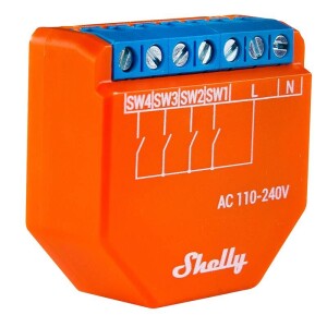 Product detail of Shelly i4 Plus, modul 4 digitálních vstupů, WiFi a BT (SHELLY-I4-PLUS)