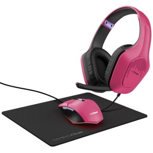 Product detail of Trust GXT 790 3v1, headset + myš + podložka pod myš (25179) růžový
