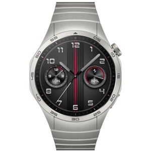 Product detail of Huawei Watch GT 4 46 mm - Silver + Stainless Steel Strap (55020BGU)