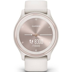 Product detail of Garmin vívomove Sport - Peach Gold/White Silicone Band (010-02566-01)