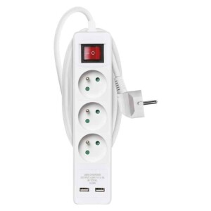 Product detail of EMOS 3x zásuvka + 2x USB, 2m (P1312RU) bílý