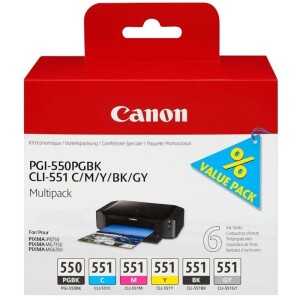 Product detail of Canon PGI-550 + CLI-551 Multi pack, 319 stran, CMYK (6496B005)