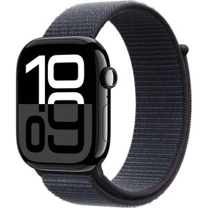 Product detail of Apple Watch Series 10 GPS 46mm pouzdro z klavírně černého hliníku - inkoustově fialový provlékací sportovní řemínek (MWWR3QC/A)