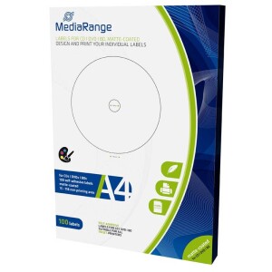 Product detail of MediaRange CD/DVD/Blu-ray 15mm - 118mm 50 listů(100 etiket) (MRINK130)