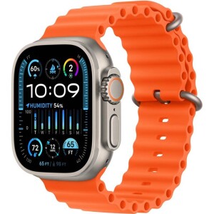 Product detail of Apple Watch Ultra 2 GPS + Cellular, 49mm pouzdro z titanu - oranžový oceánský řemínek (MREH3CS/A)