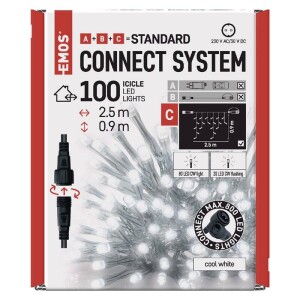 Product detail of EMOS 100 LED Standard blikající - rampouchy, 2,5 m, venkovní, studená bílá, časovač (D1CC02)