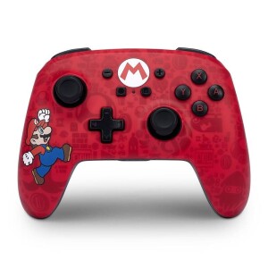 Product detail of PowerA Enhanced Wireless Controller - Nintendo Switch - Super Mario Here We Go (1525741-01) červený