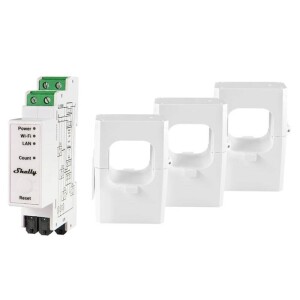 Product detail of Shelly Pro 3EM 400 A, měřič spotřeby vč. 3 svorek 400A, WiFi (SHELLY-PRO-3EM-400A)