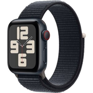 Product detail of Apple Watch SE 2023 GPS + Cellular 44mm pouzdro z temně inkoustového hliníku - temně inkoustový provlékací sportovní řemínek (MRHC3QC/A)