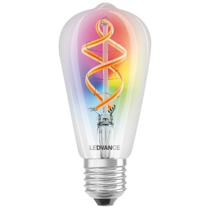 Product detail of LEDVANCE SMART+ WiFi Filament Edison Multicolour RGBW 4,5W E27 (4058075609914)