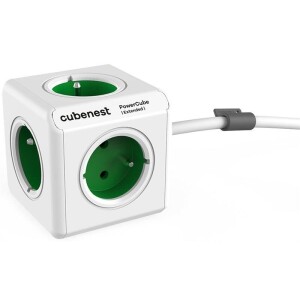Product detail of CubeNest Powercube Extended, 5x zásuvka, 1,5 m (PC320GN) bílý/zelený
