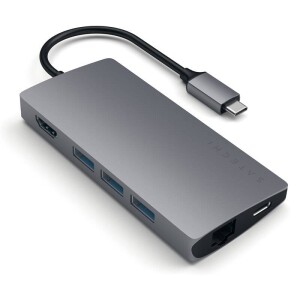 Product detail of Satechi USB-C Multi-Port Adapter (HDMI 4K, 3x USB 3.0, USB-C, MicroSD, SD, Ethernet V2) (ST-TCMA2M) šedá