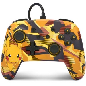 Product detail of PowerA Enhanced Wired pro Nintendo Switch - Camo Storm Pikachu (NSGP0094-01)