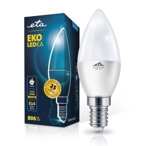 Product detail of ETA EKO LEDka svíčka 8W, E14, teplá bílá (ETAC37W8WW01)