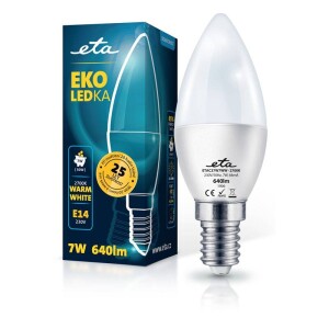Product detail of ETA EKO LEDka svíčka 7W, E14, teplá bílá (C37W7WW)