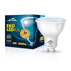 Product detail of ETA EKO LEDka bodová 4W, GU10, teplá bílá (GU10W4WW)