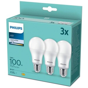 Product detail of Philips klasik, 13W, E27, studená bílá (3ks) (8718699694906)
