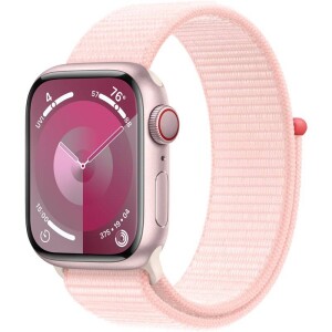 Product detail of Apple Watch Series 9 GPS + Cellular 41mm pouzdro z růžového hliníku - světle růžový provlékací sportovní řemínek (MRJ13QC/A)