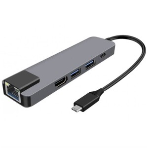 Product detail of WG USB-C/HDMI, RJ45, 2x USB 3.0, USB-C (8554) stříbrný