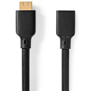 Product detail of Nedis Ultra High Speed HDMI s ethernetem, 8K 60 Hz, 48 Gbps, prodlužovací, 1 m (CVGB35090BK10) černý