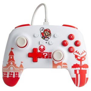 Product detail of PowerA Enhanced Wired pro Nintendo Switch - Mario Red/White (1519186-02)
