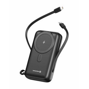 Product detail of Swissten 20000 mAh, PD 20W s integrovanými kabely USB-C a Lightning (kompatibilní s MagSafe) (22013934) černá