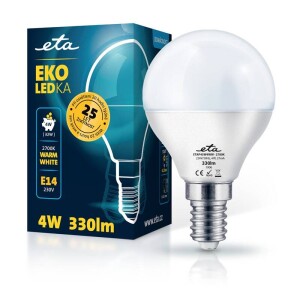 Product detail of ETA EKO LEDka mini globe 4W, E14, teplá bílá (P45W4WW)