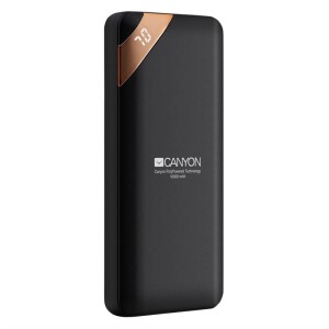 Product detail of Canyon PB-102B, 10000 mAh, USB-C, s digitálnim displejem (CNE-CPBP10B) černá