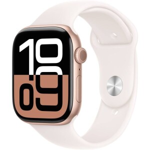 Product detail of Apple Watch Series 10 GPS + Cellular 42mm pouzdro z růžově zlatého hliníku - světle ruměný sportovní řemínek - M/L (MWXA3QC/A)