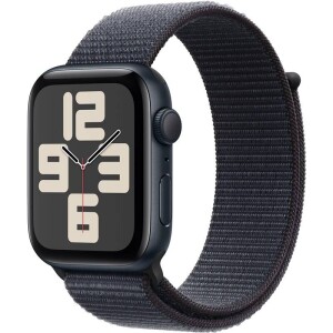 Product detail of Apple Watch SE 2024 GPS 44mm pouzdro z temně inkoustového hliníku - Inkoustově fialový provlékací sportovní řemínek (MXEP3QC/A)