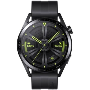 Product detail of Huawei Watch GT 3 46 mm (Active) - Black + Black Fluoroelastomer Strap (55028445)