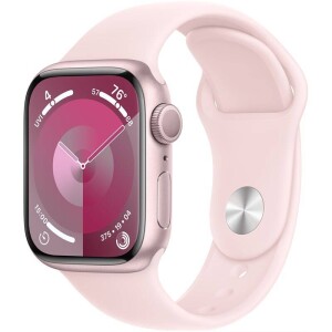 Product detail of Apple Watch Series 9 GPS 41mm pouzdro z růžového hliníku - světle růžový sportovní řemínek - M/L (MR943QC/A)