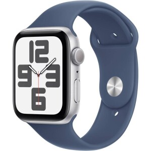 Product detail of Apple Watch SE 2024 GPS 44mm pouzdro ze stříbrného hliníku - denimový sportovní řemínek - M/L (MXER3QC/A)