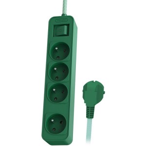 Product detail of Philips 4x zásuvka, s vypínačem, 1,5 m (CHP2147G/60) zelený