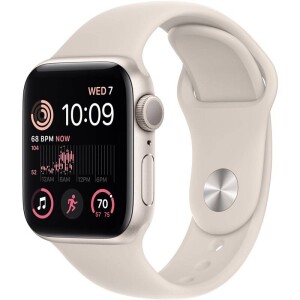 Product detail of Apple Watch SE 2022 GPS 40mm pouzdro z hvězdně bílého hliníku - hvězdně bílý sportovní řemínek (MNJP3CS/A)