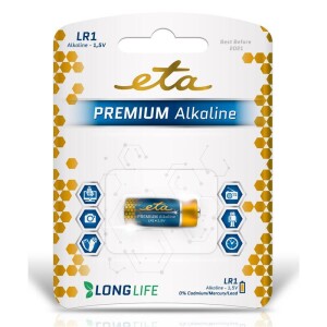 Product detail of ETA PREMIUM ALKALINE LR1, blistr 1ks (LR1PREM1)