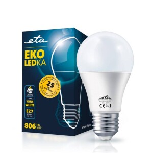 Product detail of ETA EKO LEDka klasik 8,5W, E27, teplá bílá (ETAA60W85WW01)