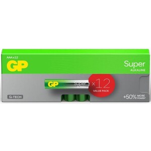Product detail of GP SUPER,AAA/LR03,ALKALICKÁ BATERIE,12KS (B0114T)