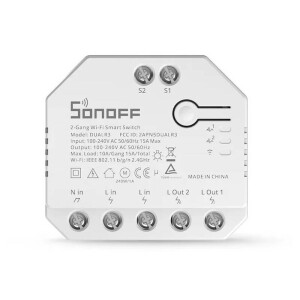 Product detail of Sonoff Smart switch WiFi Dual R3 (27612)
