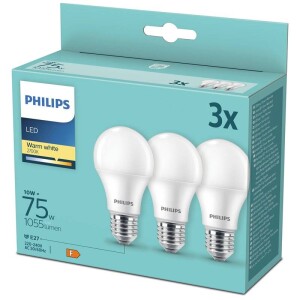Product detail of Philips klasik, 10W, E27, teplá bílá, 3ks (8718699775544)