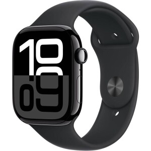 Product detail of Apple Watch Series 10 GPS + Cellular 46mm pouzdro z klavírně černého hliníku - černý sportovní řemínek - S/M (MWY33QC/A)